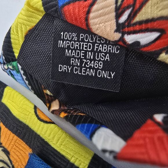 Mens Necktie Vintage Looney Tunes Mania Plaid 55" x 4" Taz Porky Silvester - Picture 6 of 6